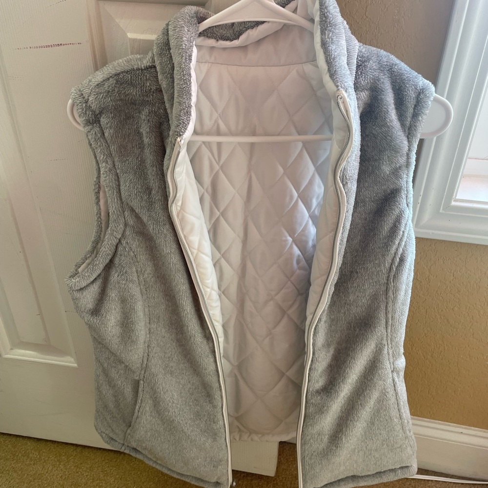 White and Grey Reversible Vest